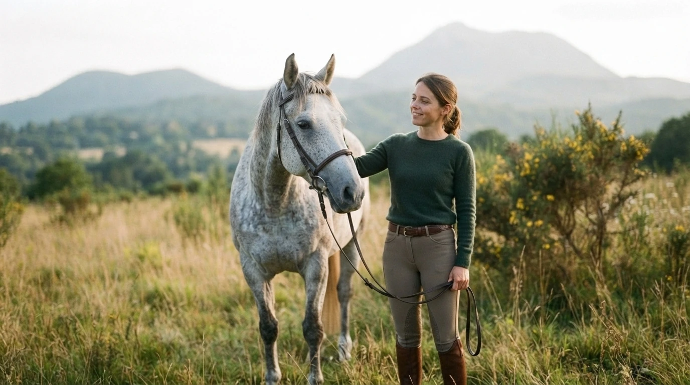 Cours d'équitation à Saint-Christophe-en-Bourbonnais, Allier