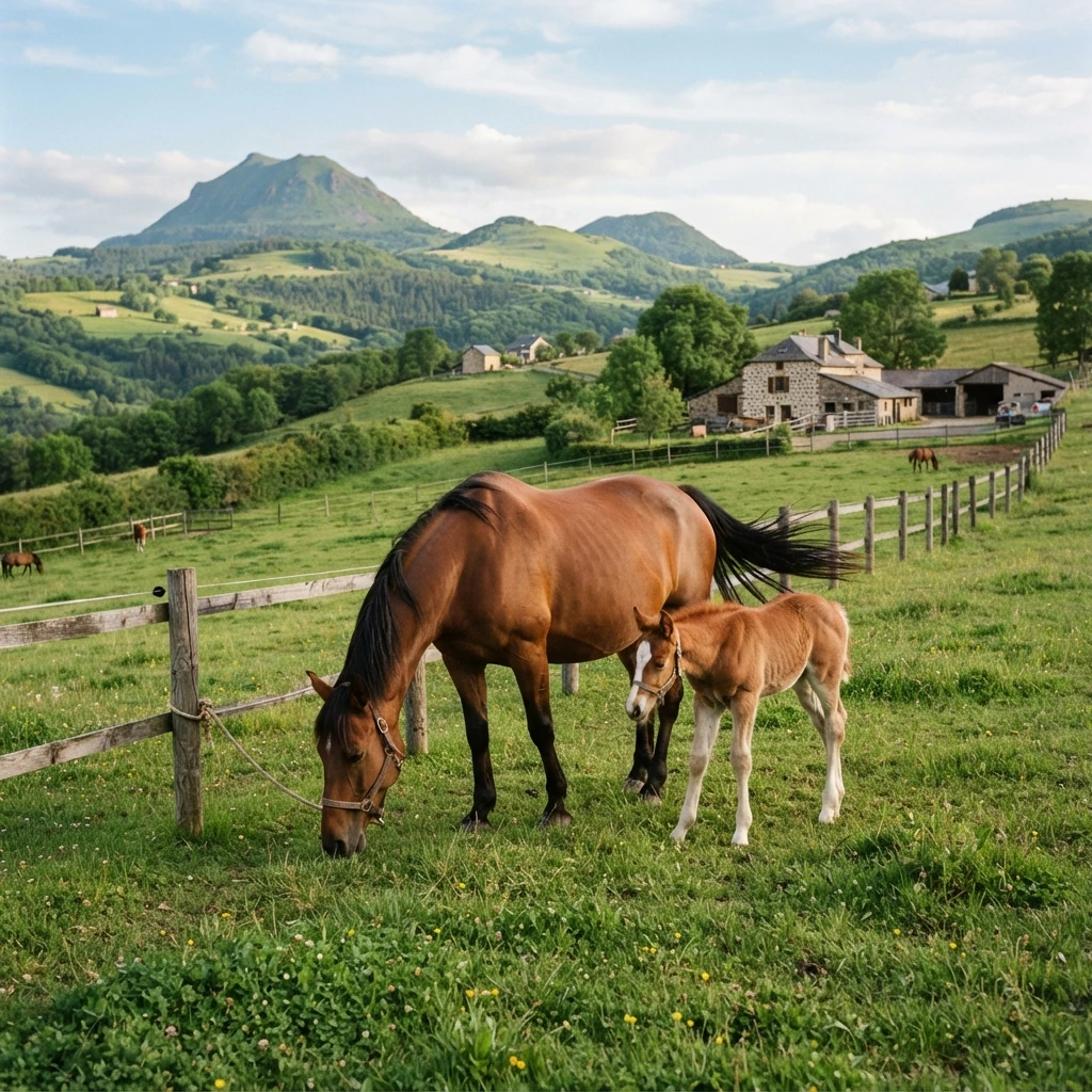 Élevage de chevaux au Ecuries HorSysteme, Saint-Christophe-en-Bourbonnais