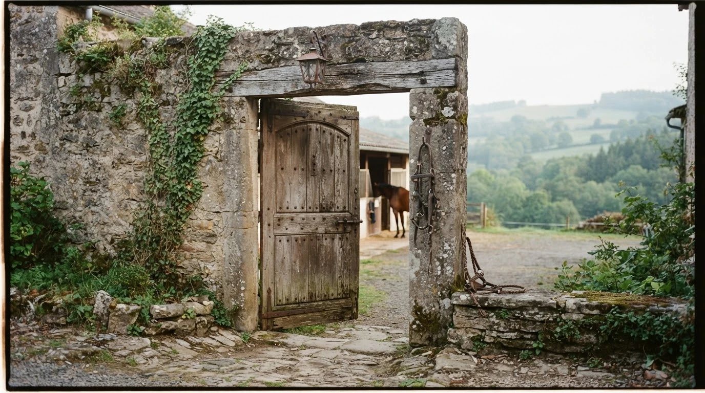 Entrée du Ecuries HorSysteme, centre équestre à Saint-Christophe-en-Bourbonnais